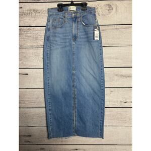 NWT - Universal Thread High-Rise Denim Ladies Maxi Skirt - Size 00